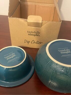 Teal Dip Chiller Bowls - Set of 2
